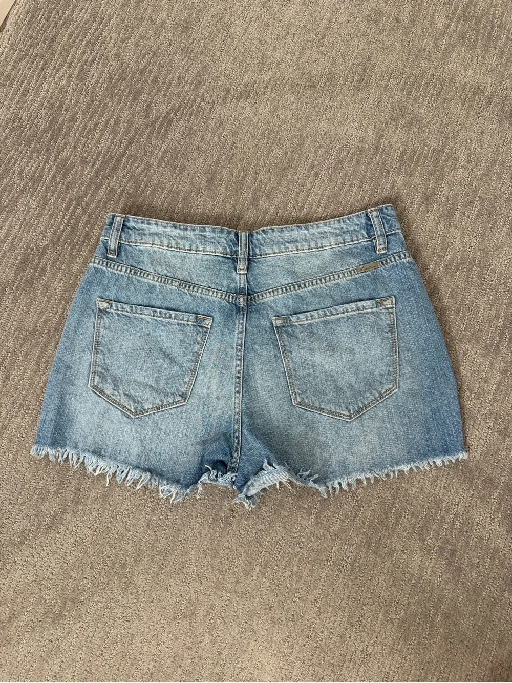 KanCan Distressed High Rise Jean Shorts, Size L
